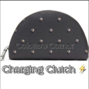 Gray Half-Moon 2600mAh Charging Clutch